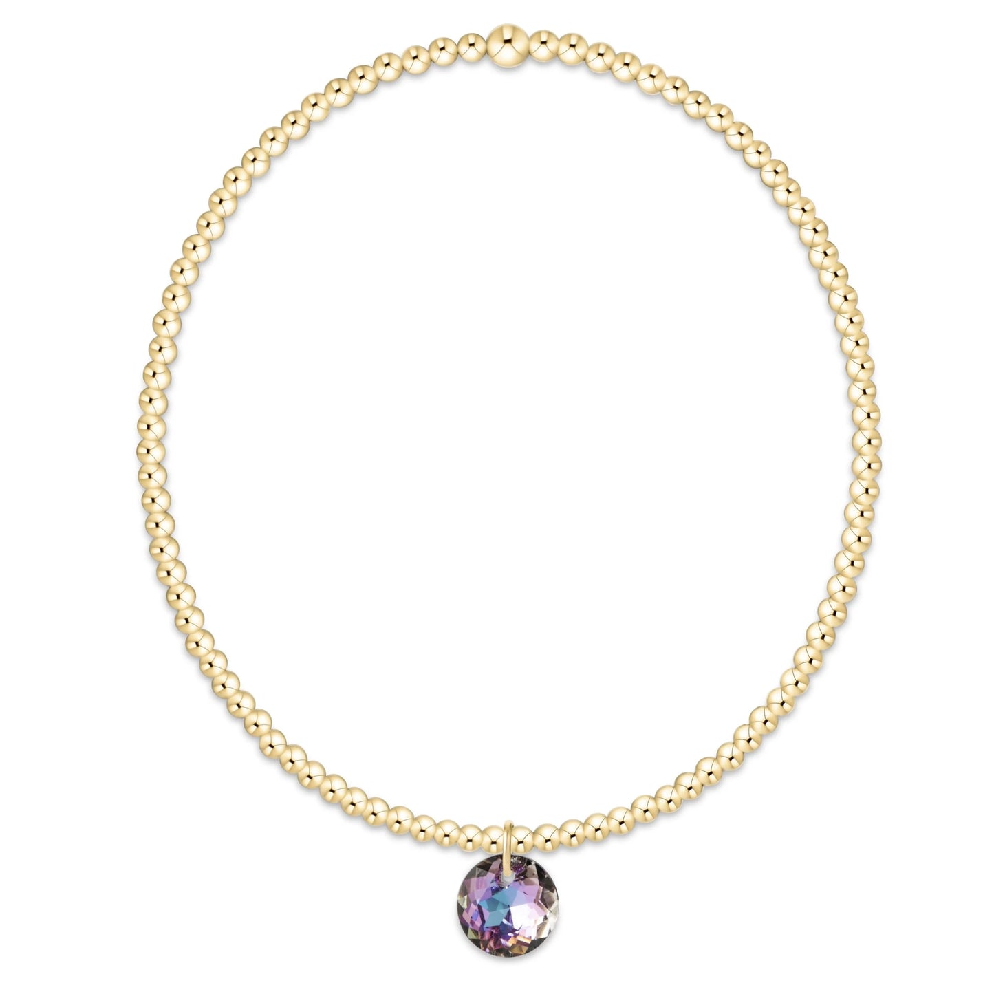 classic gold bracelet - reflection small charm - 06