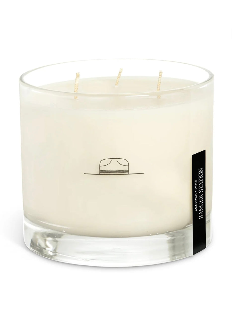Leather + Pine Candle Mammoth