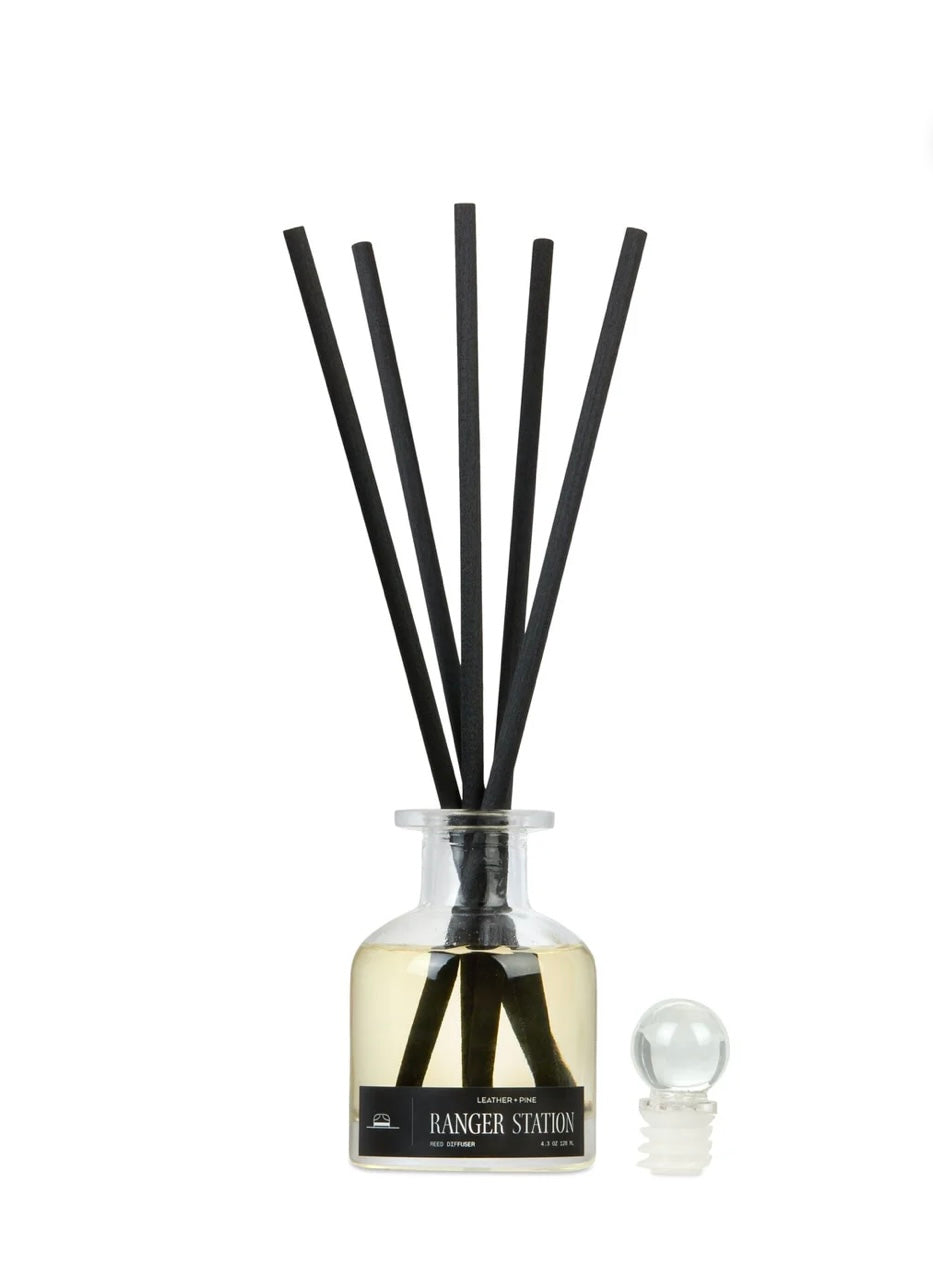 Leather + Pine Reed Diffuser