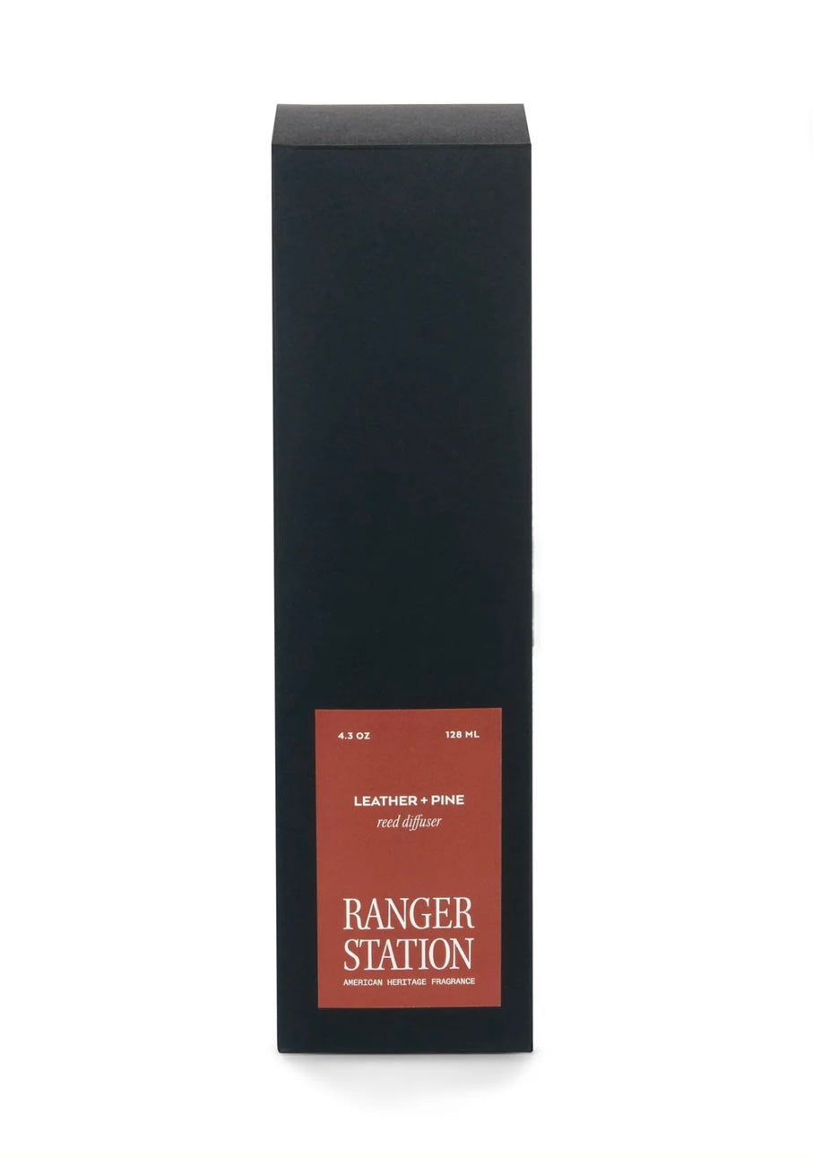 Leather + Pine Reed Diffuser