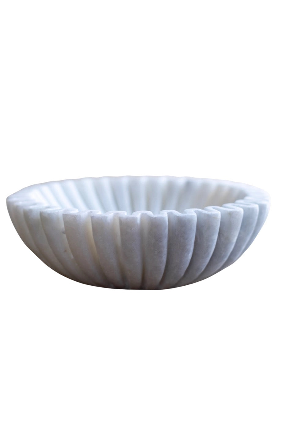 Marble Fluted Scalloped Bowl S