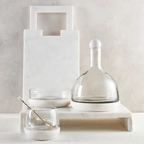 Marble & Glass Wine Carafe