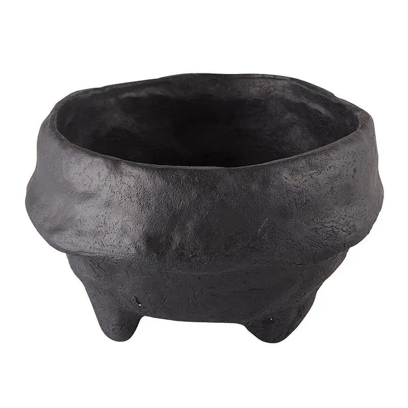 Black Paper Mache Bowl
