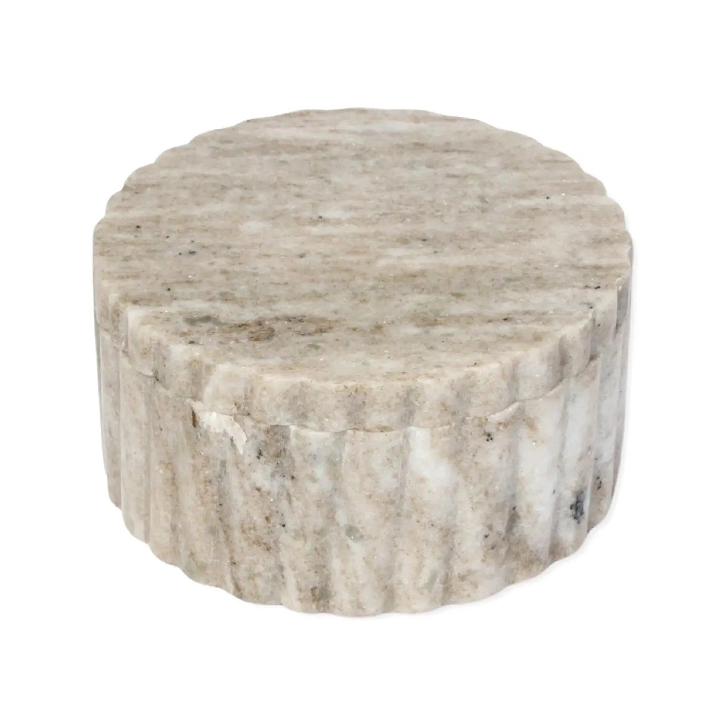 Beige Marble Canister - Small