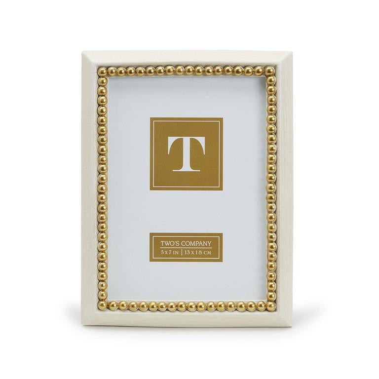 Gold Beads 5x7 Photo Frame