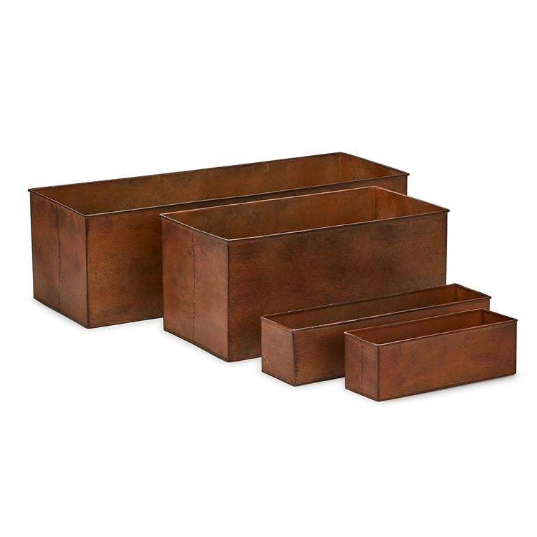 Window Box Rusted Metal Finish