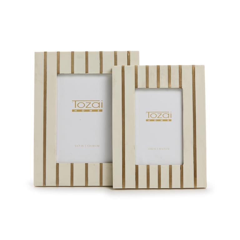 Brass Inlay Photo Frame