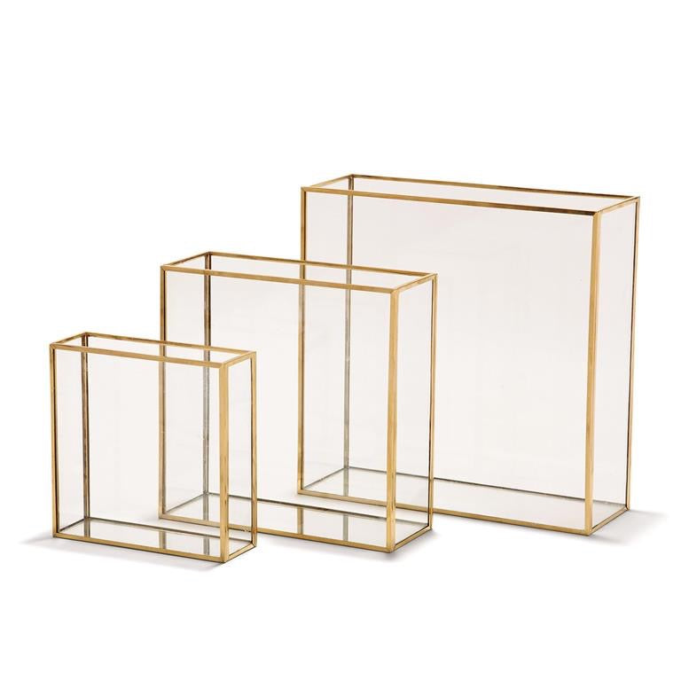 Ribbed Windows Square Vase