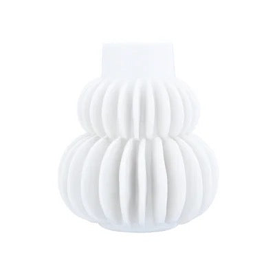 Handmade Pleated Stoneware Vase