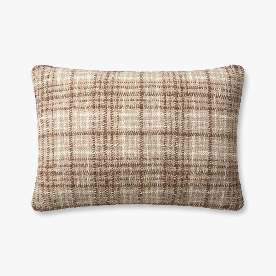 Loloi Pillow - Brown/Ivory