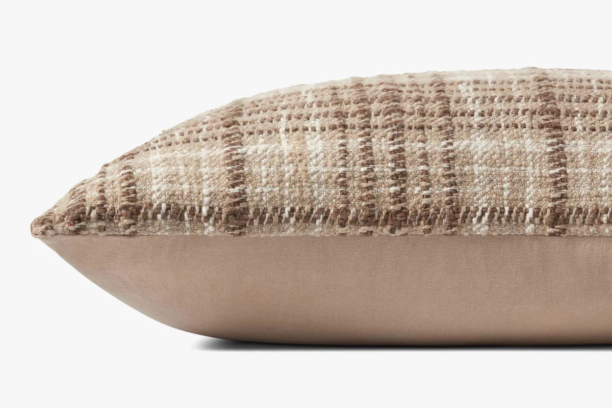 Loloi Pillow - Brown/Ivory