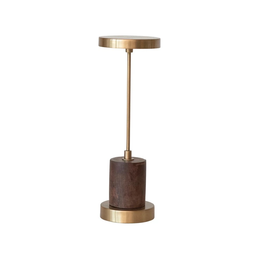 Metal & Mango Wood Lamp Touch Sensor