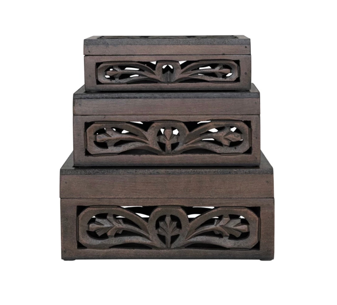 Carved Mango Wood Box
