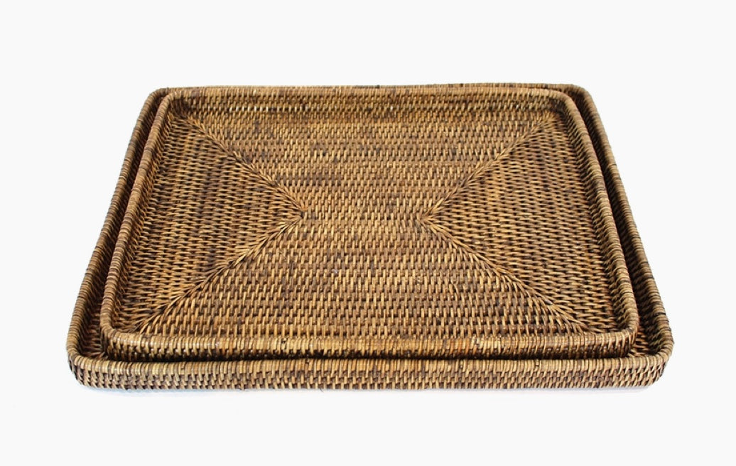 Rattan Rectangular Tray