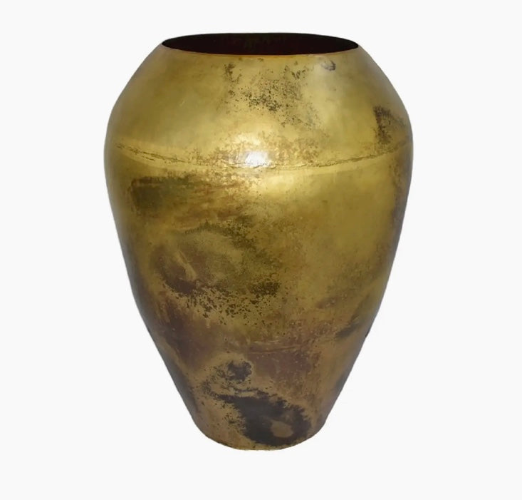 Old Brass Iron Planter
