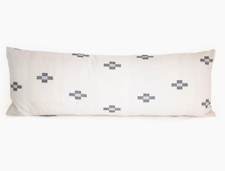 Kente Ivory & Black Pillow