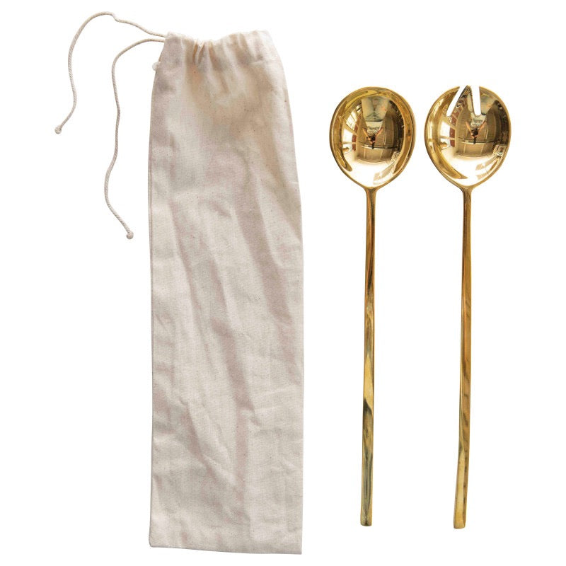Brass Salad Servers