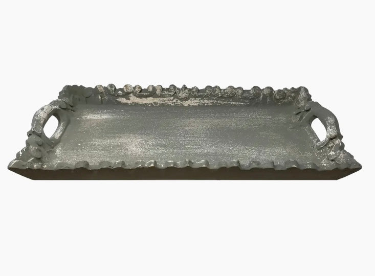 Wood/Grey Vanity Tray