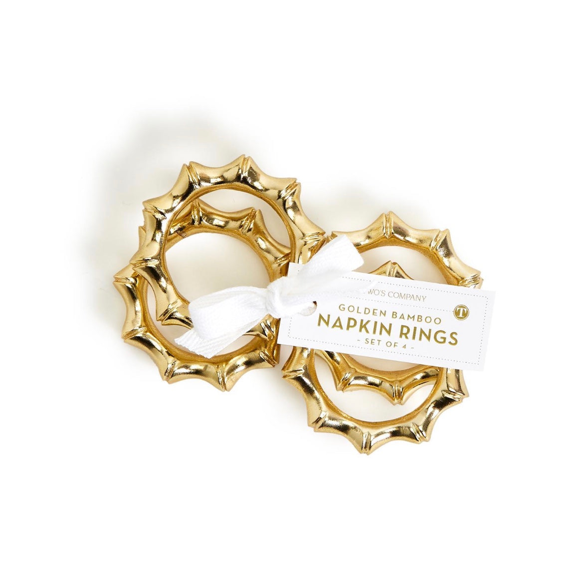 Gold Bamboo Napkin Rings