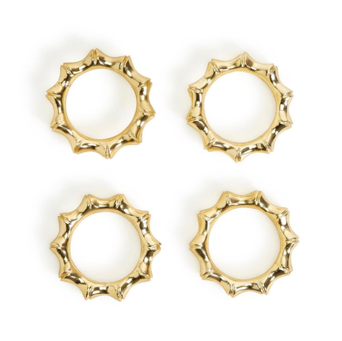 Gold Bamboo Napkin Rings