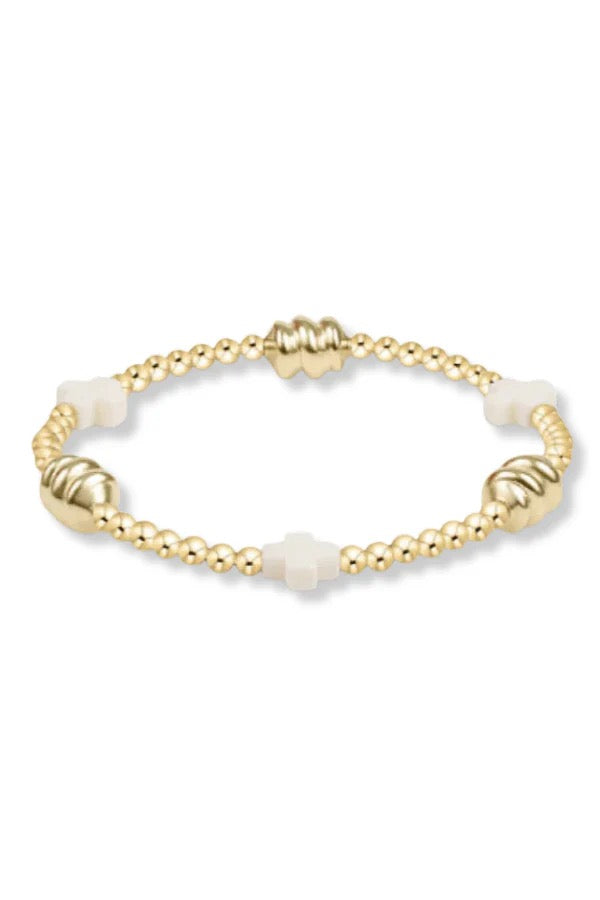 Signature Cross Off White 3mm Admire Bracelet