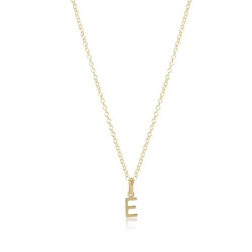 16" necklace gold - respect gold charm- initial
