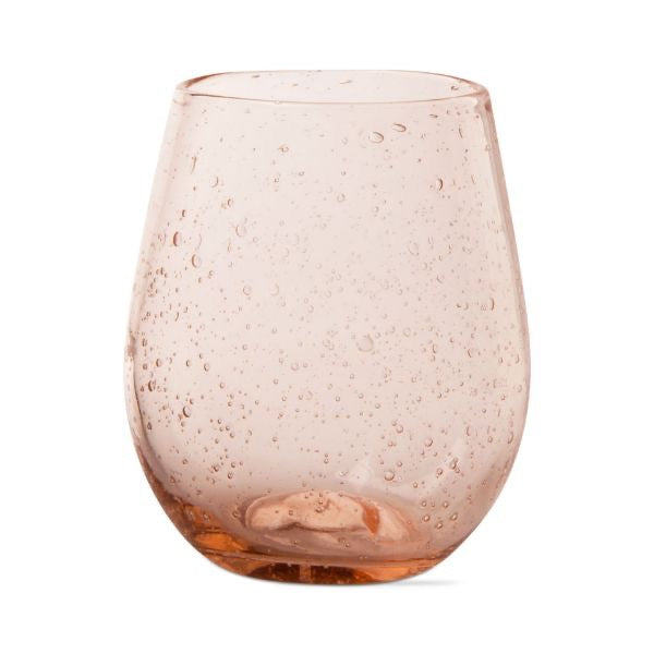 Rose Stemless Bubble Glass
