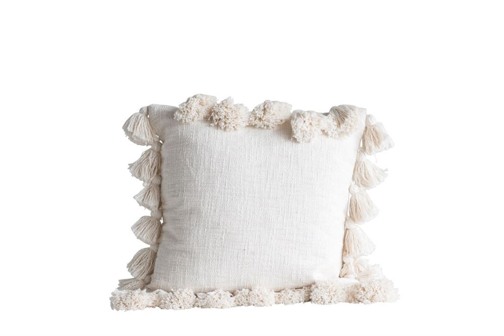 Ivory Tassel Pillow