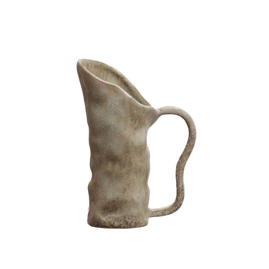 Stoneware Organic Shape Pitcher