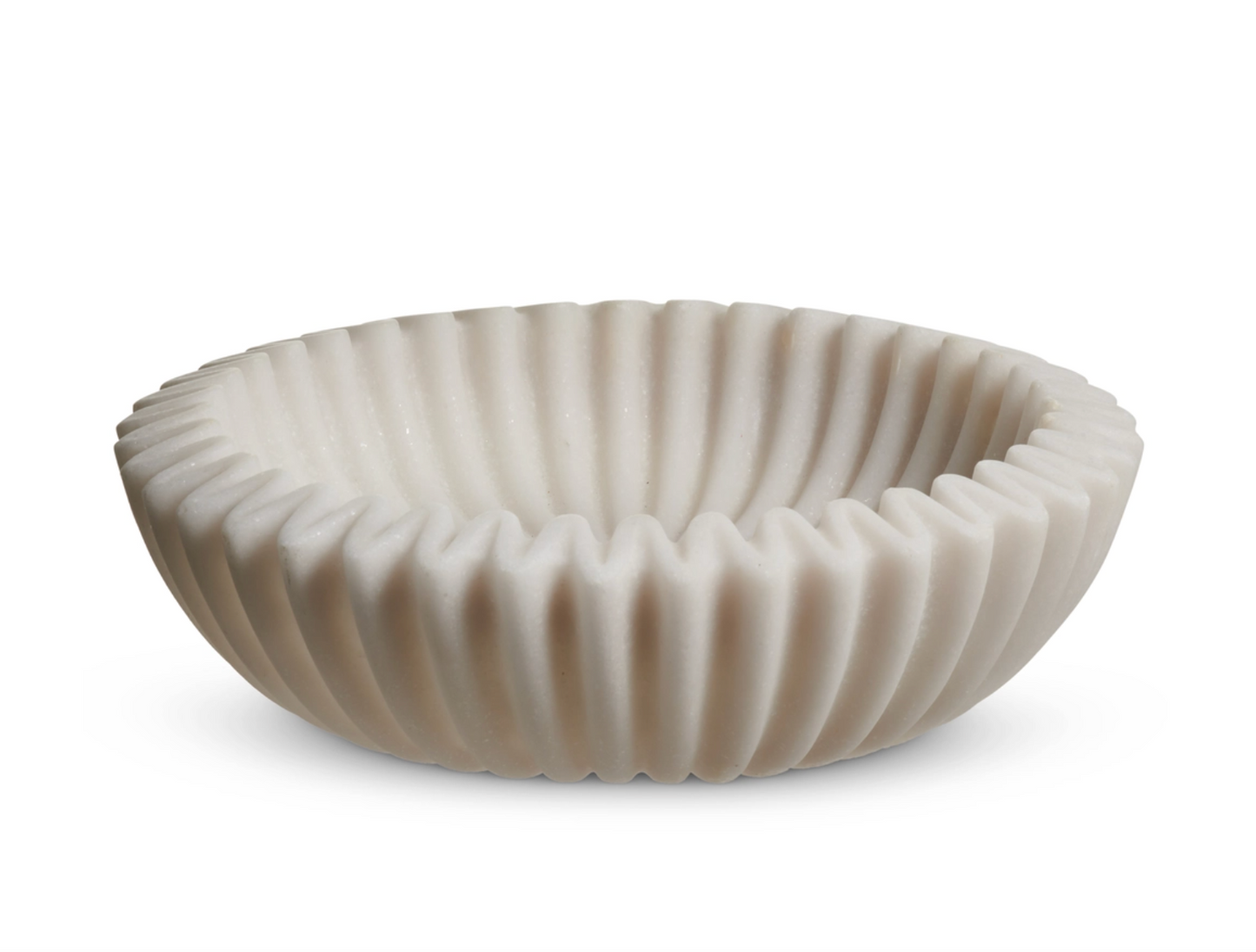 8" Ruffled Marble Bowl