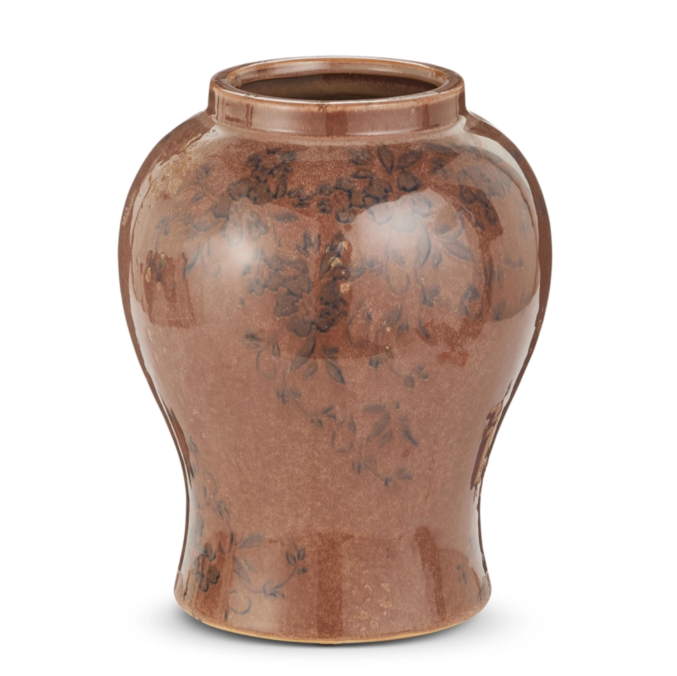 Brown Floral Vase