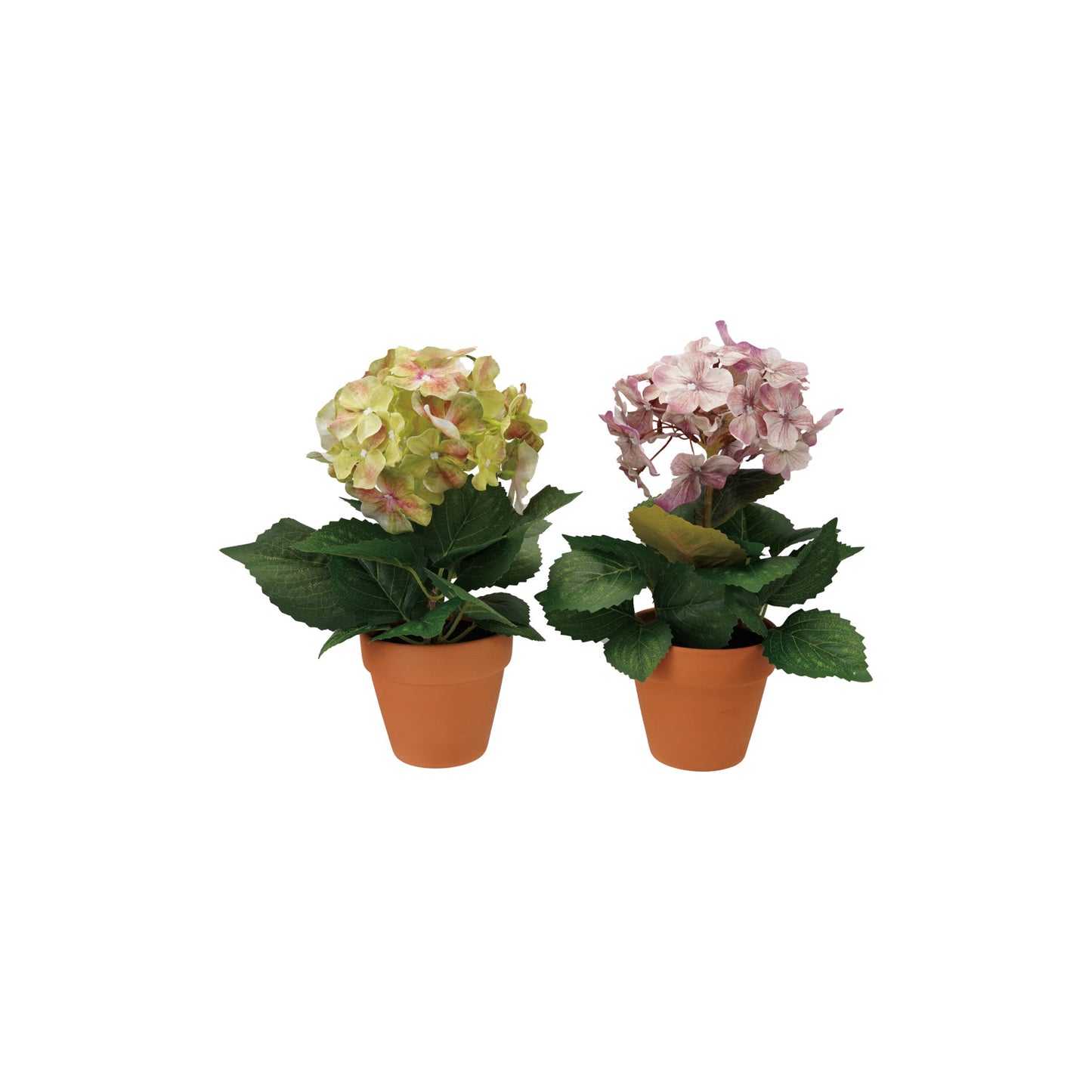Faux Hydrangea in Pot