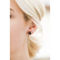 Obsidian Gemstone Prong Earring