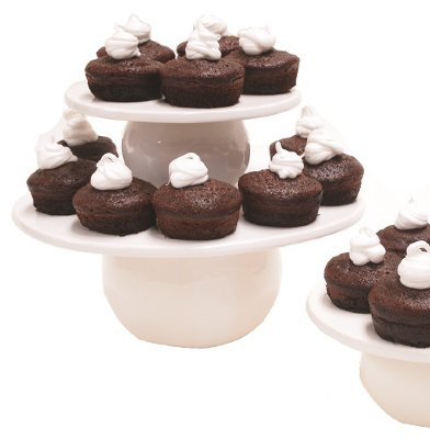 Matte White Sphere Cake Plate