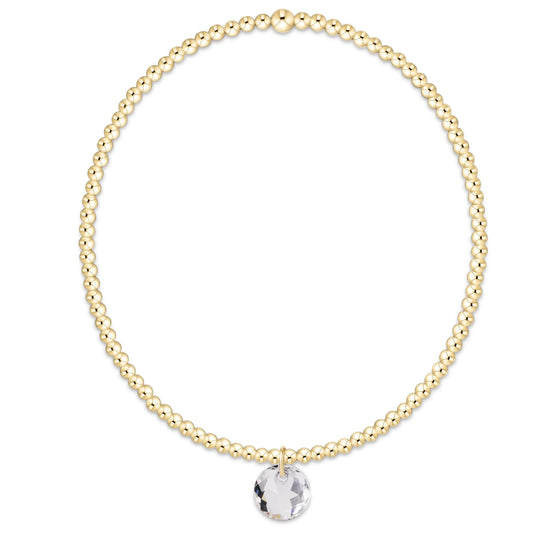 classic gold bracelet - reflection small charm - 04