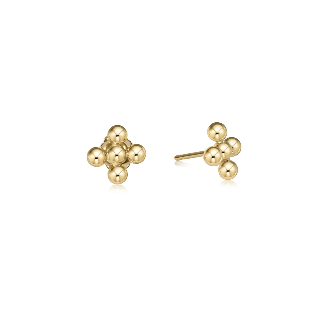 Classic Beaded Cross Stud - 3mm