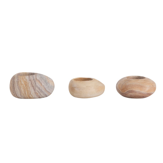 Round Sandstone Tealight Holder