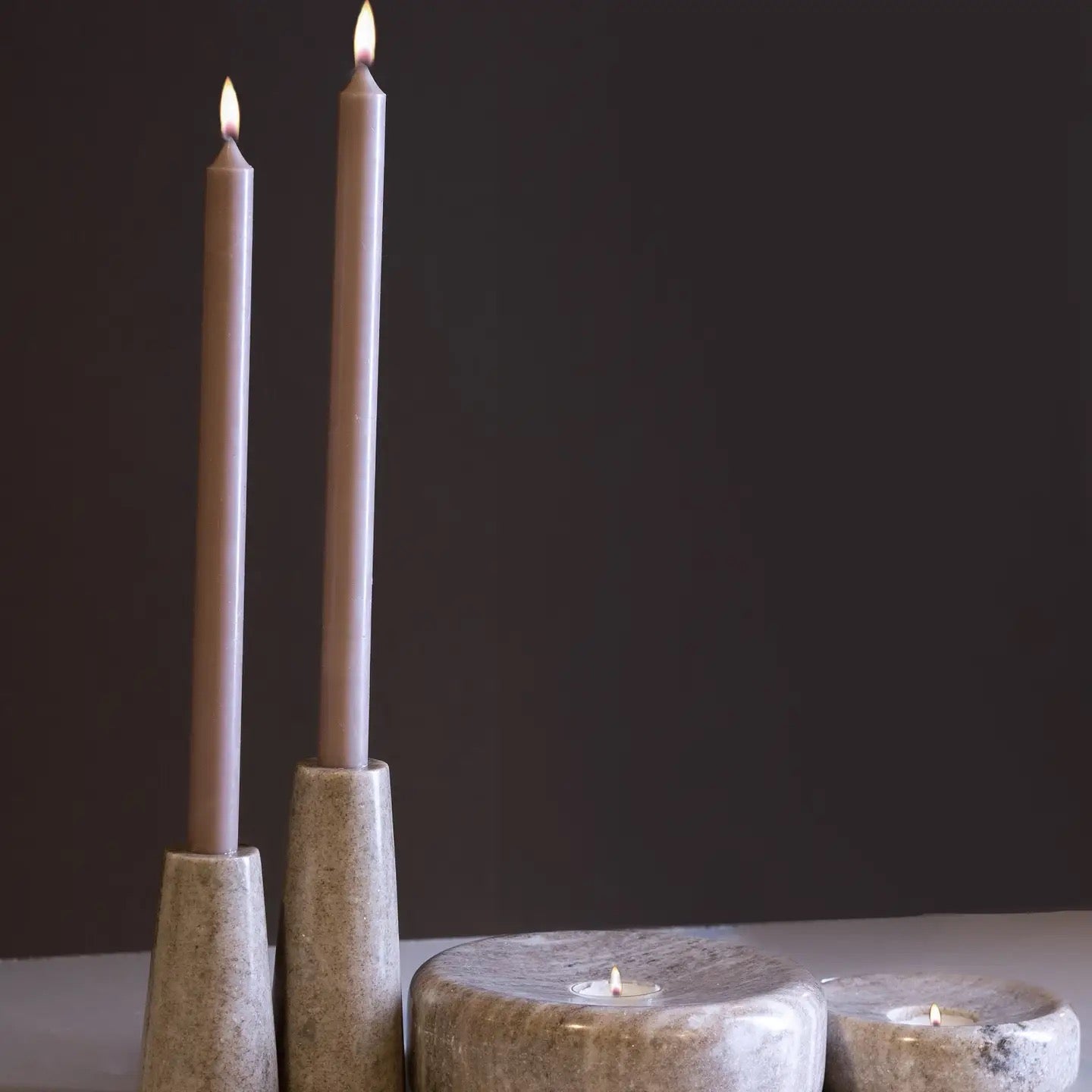 Marble Taper Candle Holder