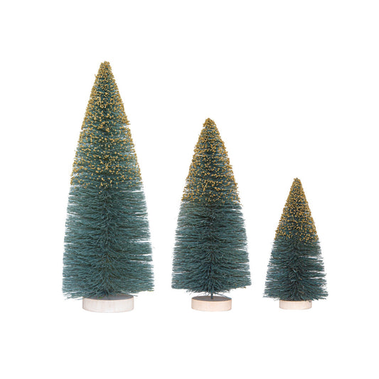 Green Glitter Brush Tree
