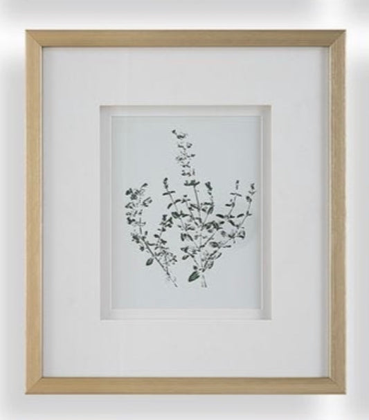 Leaf Print Gold Frame