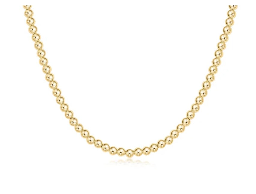 15" Choker Classic Gold 4mm Bead