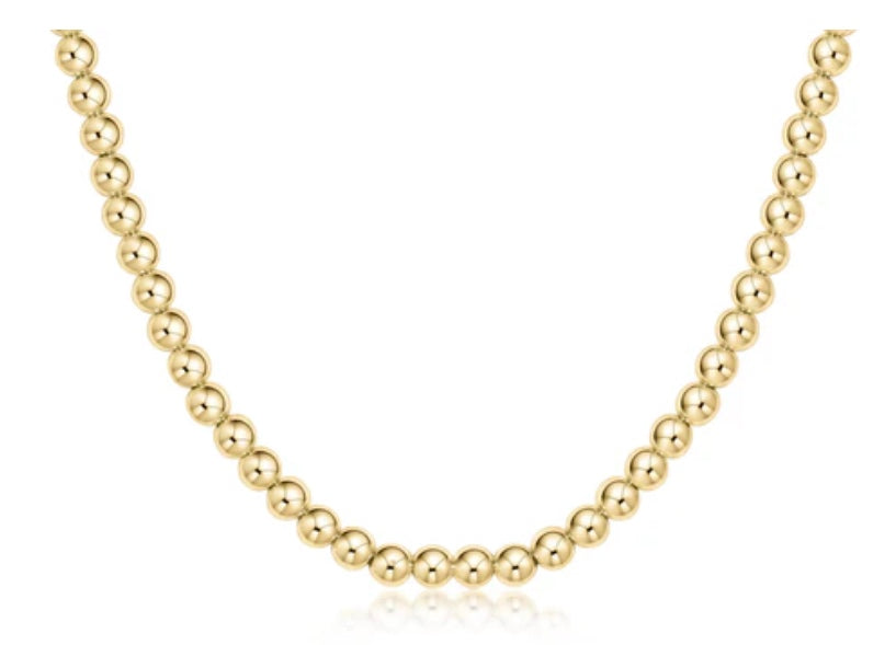 15" Choker Classic Gold 5mm Bead
