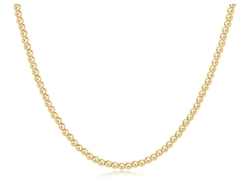 15" Choker Classic Gold 3mm Bead