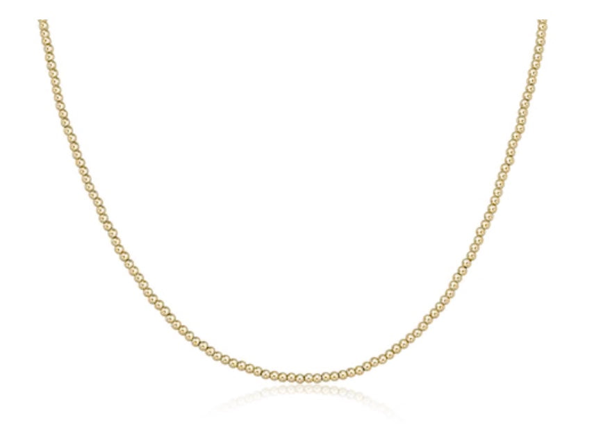 15" Choker Classic Gold 2.5mm Bead
