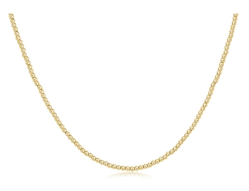 15" Choker Classic Gold 2mm Bead