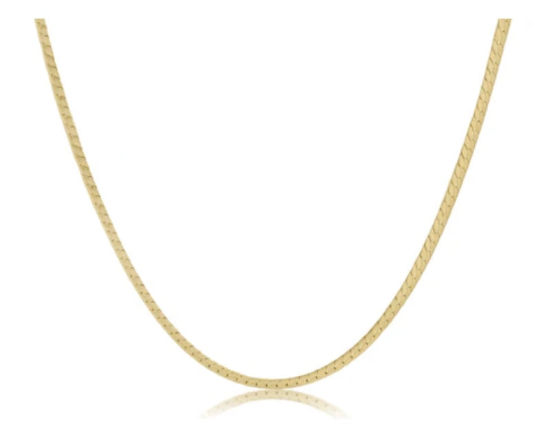 15" Choker Herringbone Chain - Gold