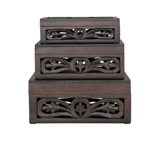 Carved Mango Wood Box