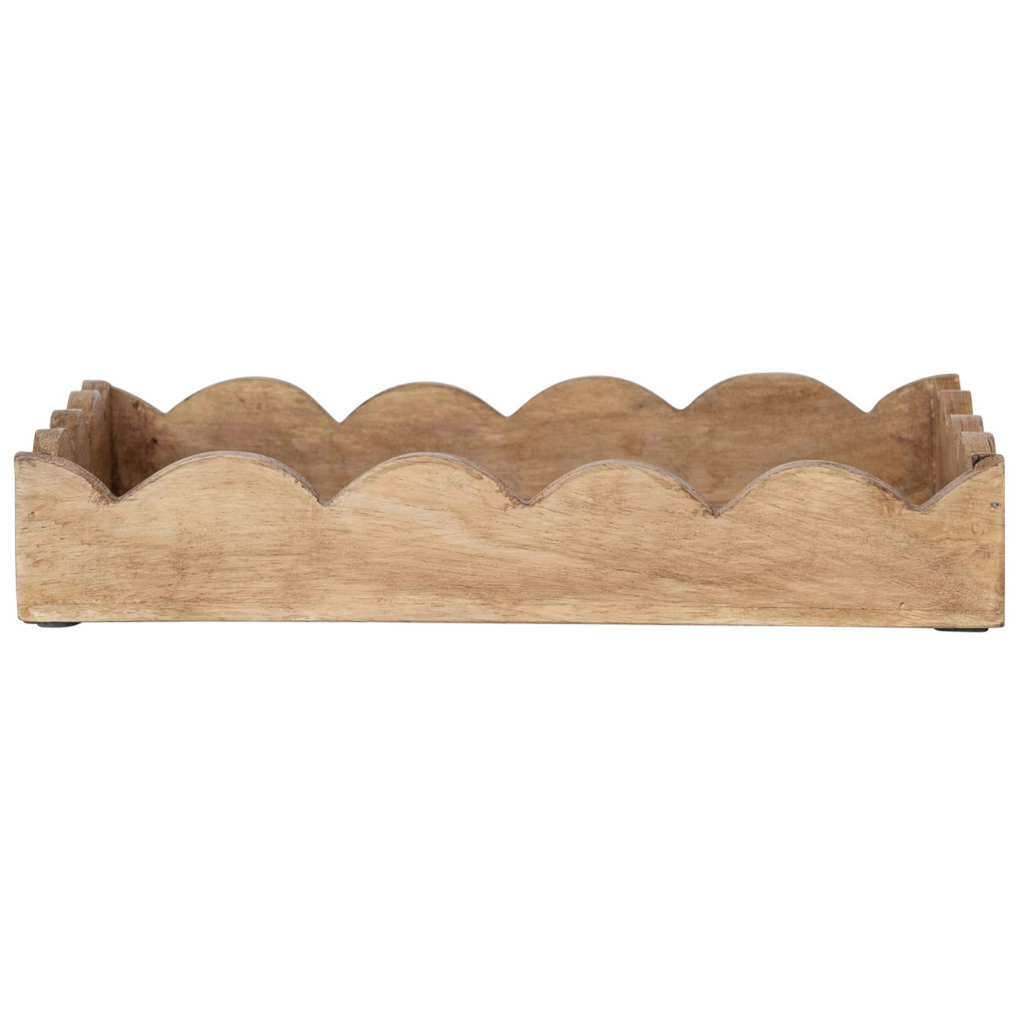 Mango Wood Scalloped Tray