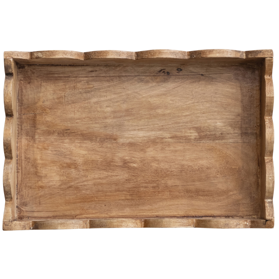 Mango Wood Scalloped Tray