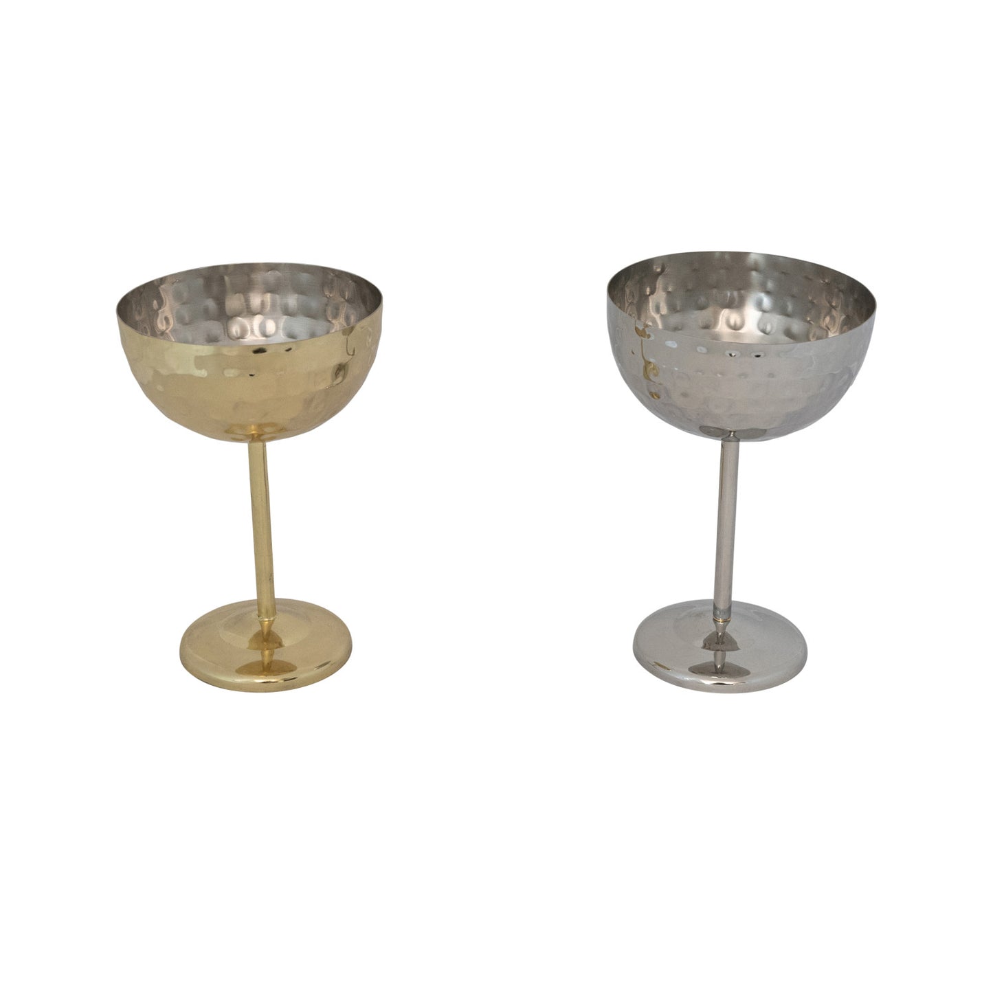 Hammered Stainless Coupe Glass